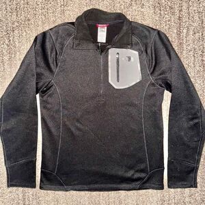 The North Face Men 1/4 Zip Quarter Zip Fleece Pullover Performance Jacket Black